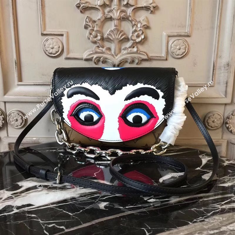 M43495 LV Louis Vuitton Pochette Kabuki Chain Handbag Monogram Epi Leather Bag Rose 6754