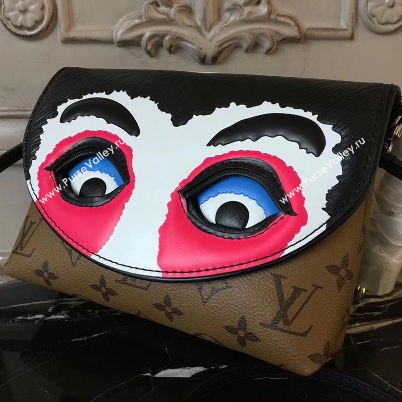 M43495 LV Louis Vuitton Pochette Kabuki Chain Handbag Monogram Epi Leather Bag Rose 6754