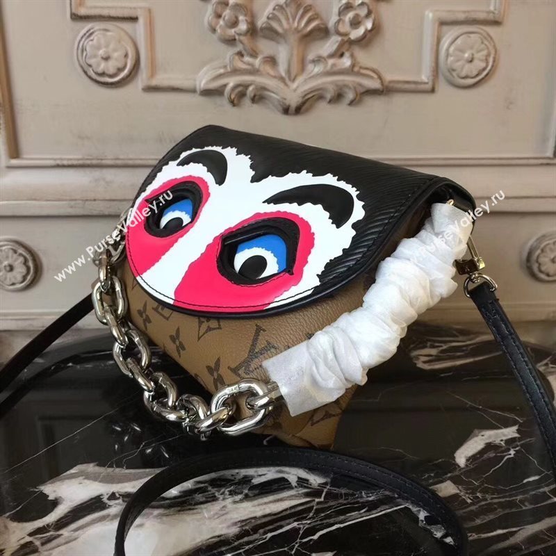 M43495 LV Louis Vuitton Pochette Kabuki Chain Handbag Monogram Epi Leather Bag Rose 6754