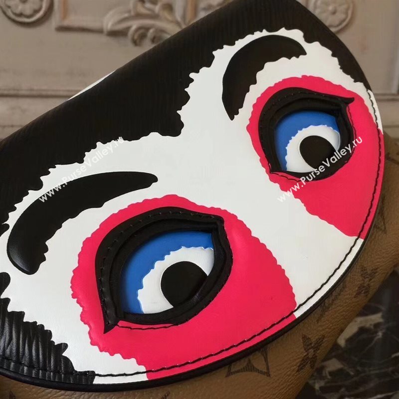 M43495 LV Louis Vuitton Pochette Kabuki Chain Handbag Monogram Epi Leather Bag Rose 6754