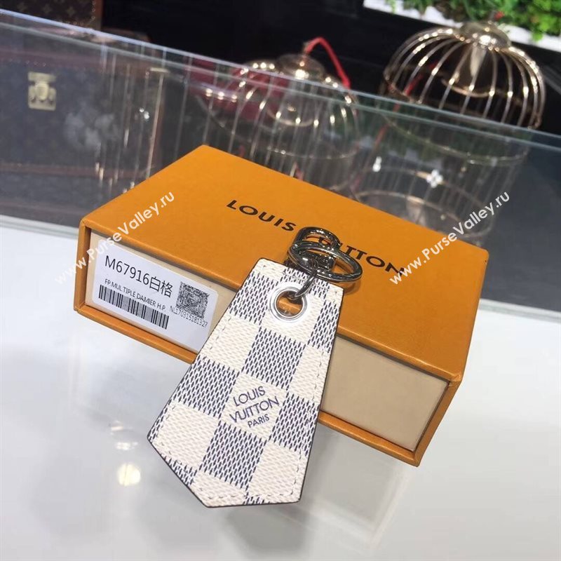 Men LV Louis Vuitton Damier Enchappes Key Holder White M67916 6758