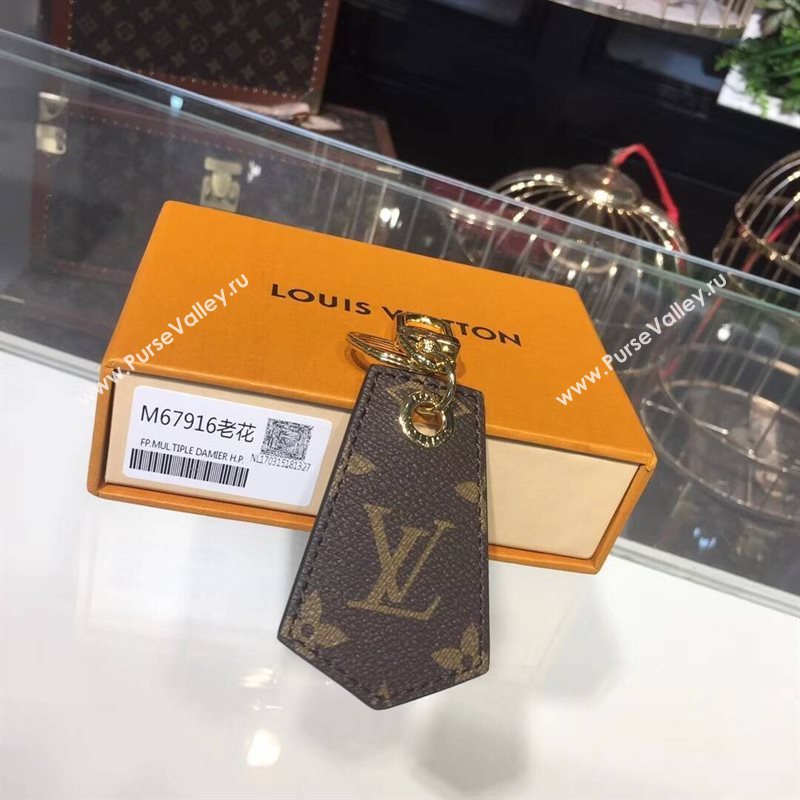 Men LV Louis Vuitton Monogram Enchappes Key Holder Brown M67916 6760
