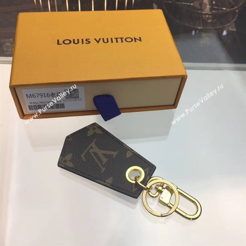 Men LV Louis Vuitton Monogram Enchappes Key Holder Brown M67916 6760