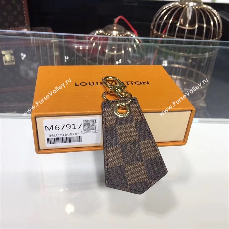 Men LV Louis Vuitton Damier Enchappes Key Holder Brown M67917 6761