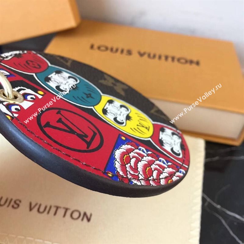 LV Louis Vuitton Monogram illustre Kabuki Daruma Bag Charm and Key Holder Brown MP1958 6762