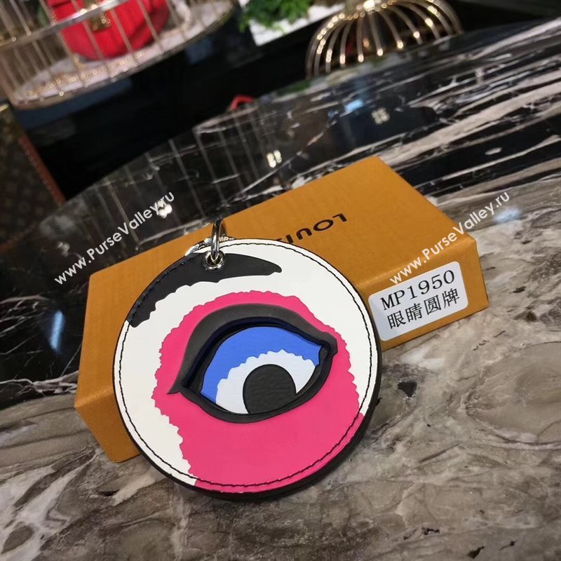 LV Louis Vuitton Monogram Kabuki Mask Bag Charm and Key Holder Pink MP1950 6764