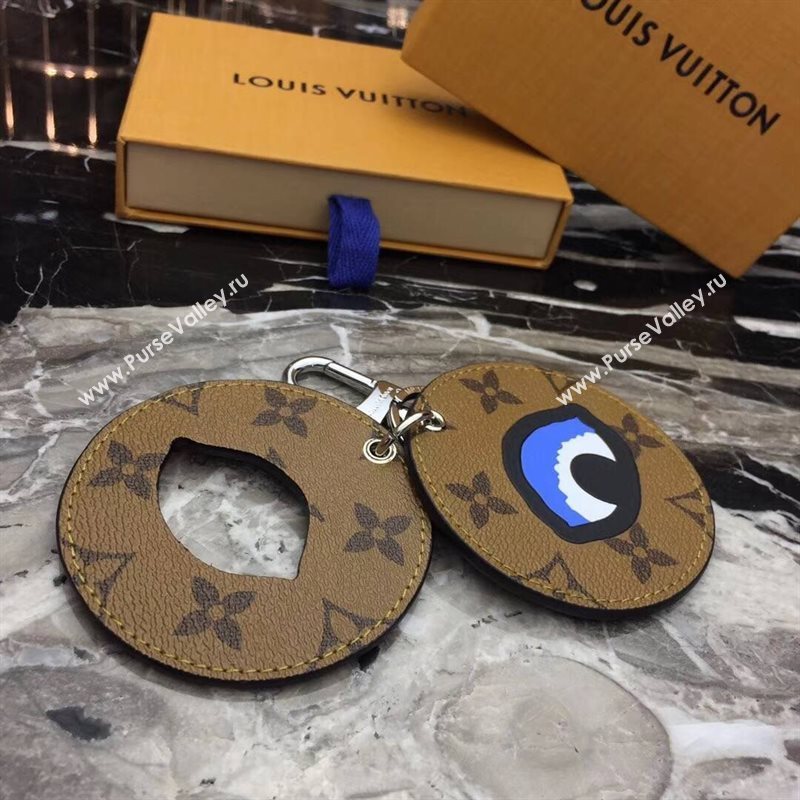 LV Louis Vuitton Monogram Kabuki Mask Bag Charm and Key Holder Pink MP1950 6764