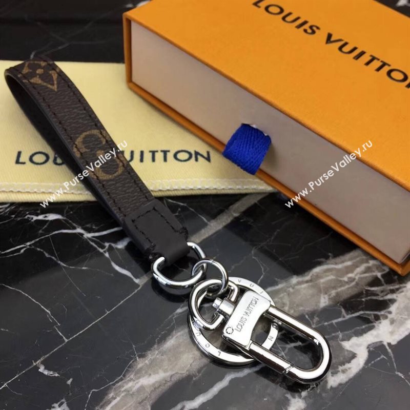 LV Louis Vuitton Monogram Dragonne Bag Charm and Key Holder Brown M61950 6765
