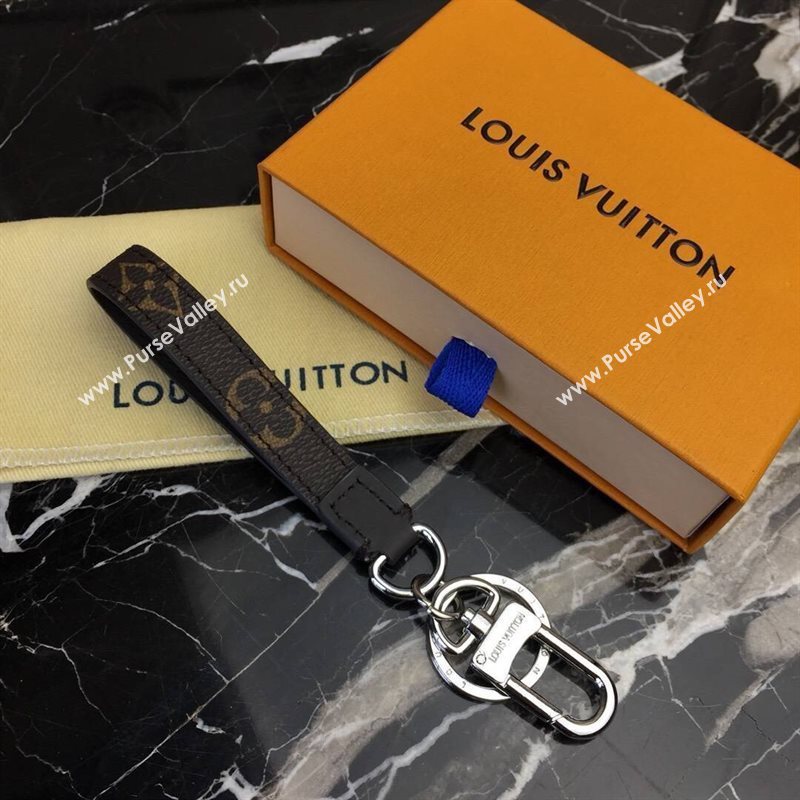 LV Louis Vuitton Monogram Dragonne Bag Charm and Key Holder Brown M61950 6765