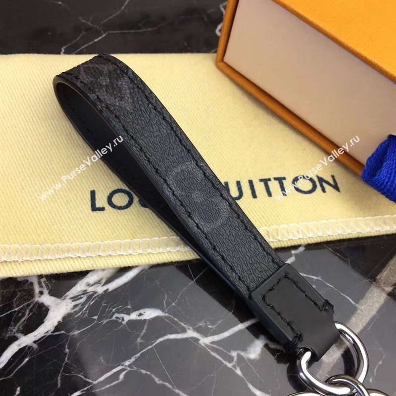 LV Louis Vuitton Monogram Dragonne Bag Charm and Key Holder Gray M61950 6766