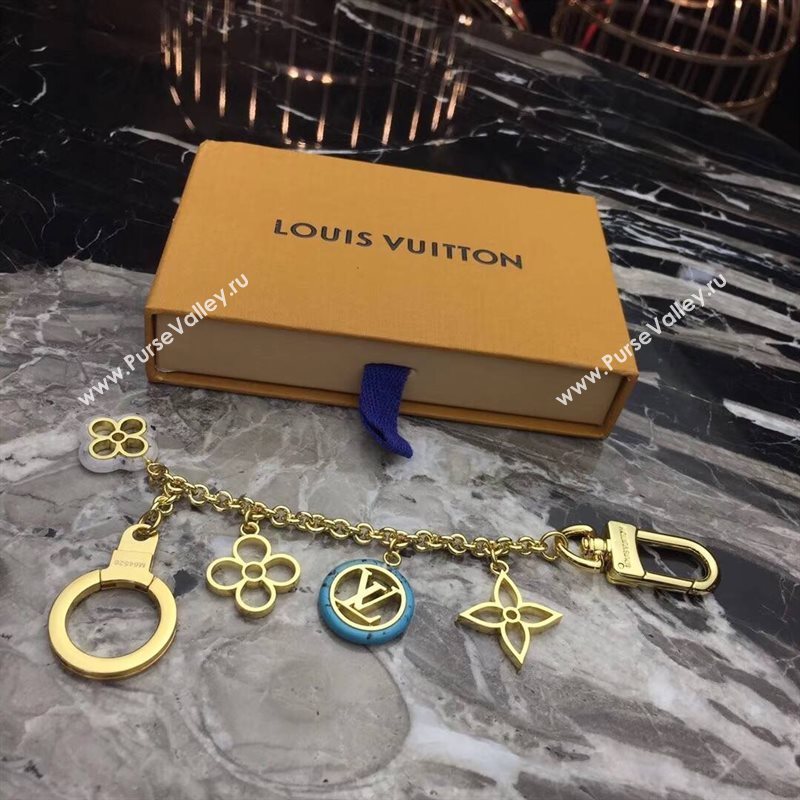LV Louis Vuitton Colorline Chain Bag Charm and Key Holder Blue M64526 6768