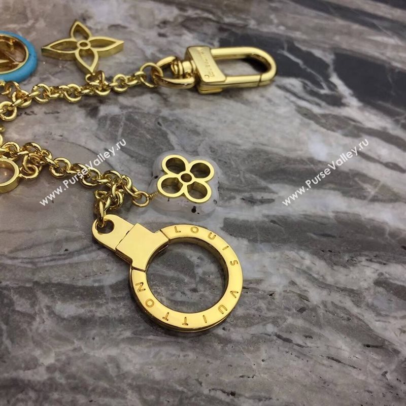 LV Louis Vuitton Colorline Chain Bag Charm and Key Holder Blue M64526 6768