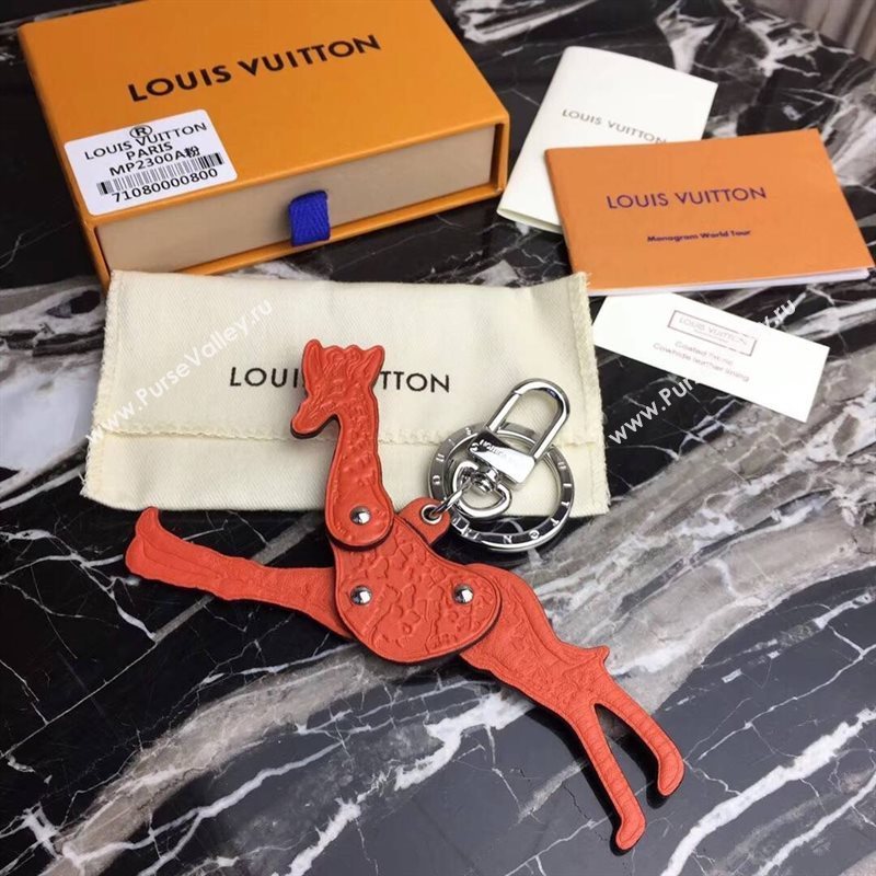 LV Louis Vuitton Animal Bag Charm and Key Holder Orange MP2300 6770