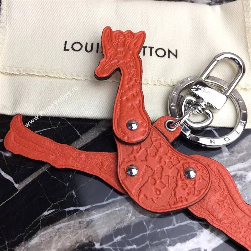 LV Louis Vuitton Animal Bag Charm and Key Holder Orange MP2300 6770