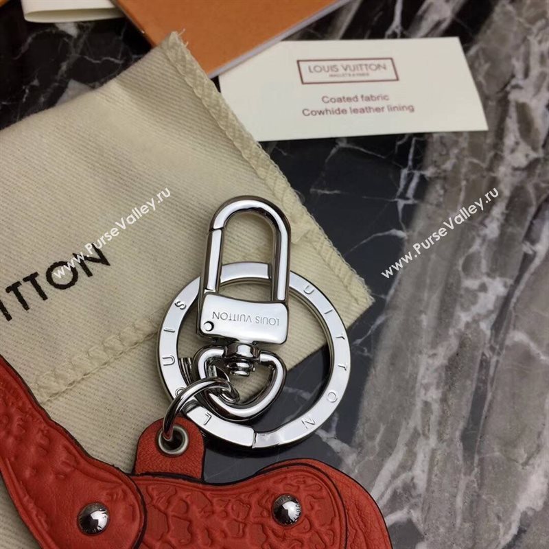 LV Louis Vuitton Animal Bag Charm and Key Holder Orange MP2300 6770