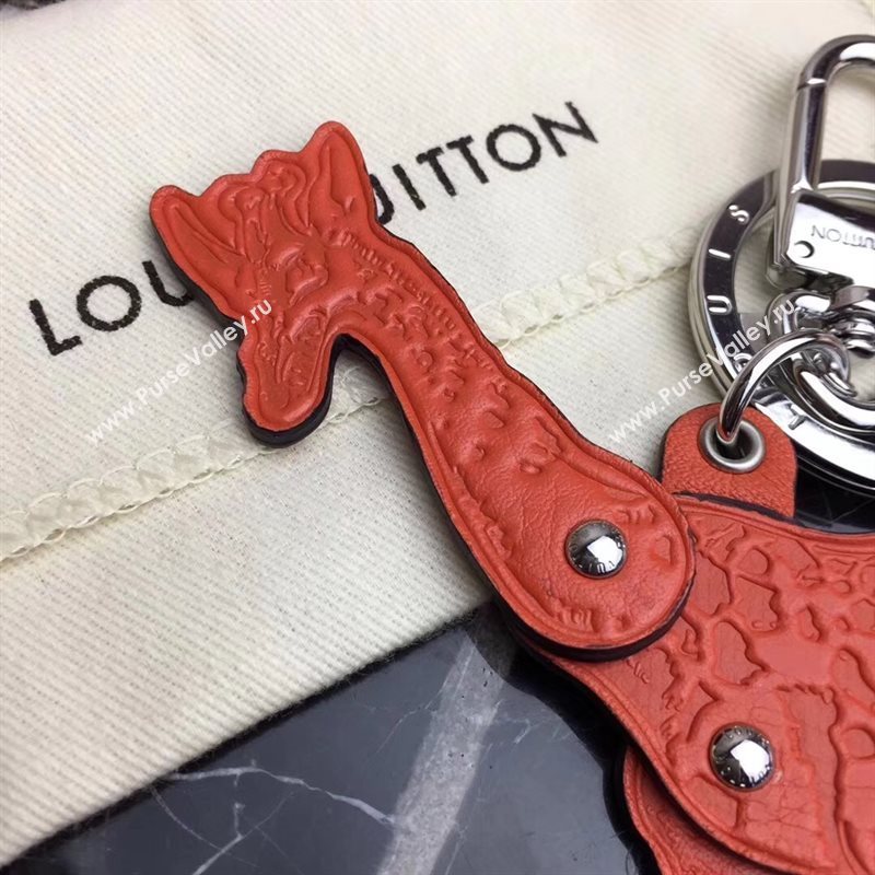 LV Louis Vuitton Animal Bag Charm and Key Holder Orange MP2300 6770