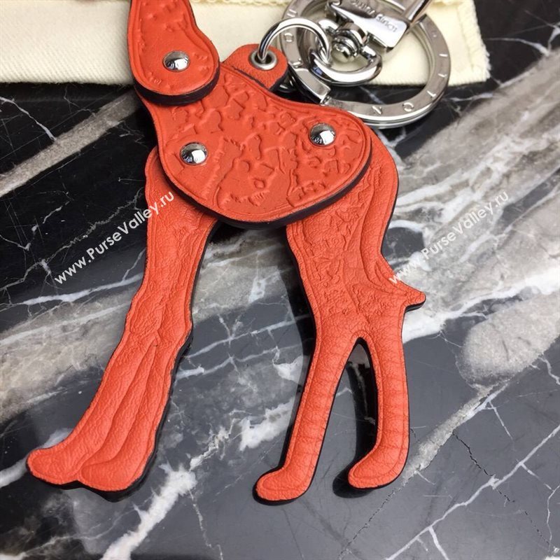 LV Louis Vuitton Animal Bag Charm and Key Holder Orange MP2300 6770