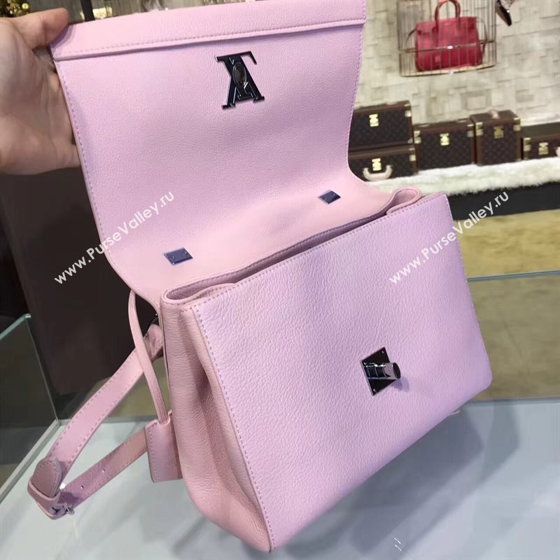 M50250 LV Louis Vuitton Lockme II Bag Veau Twist Real Leather Handbag Pink 6771