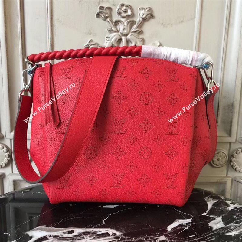 M51223 LV Louis Vuitton Babylone Chain BB Handbag Monogram Real Leather Hobo Bag Red 6774