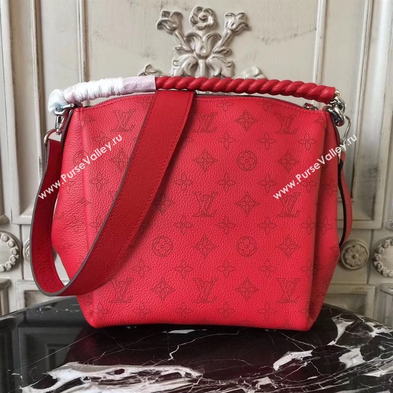 M51223 LV Louis Vuitton Babylone Chain BB Handbag Monogram Real Leather Hobo Bag Red 6774