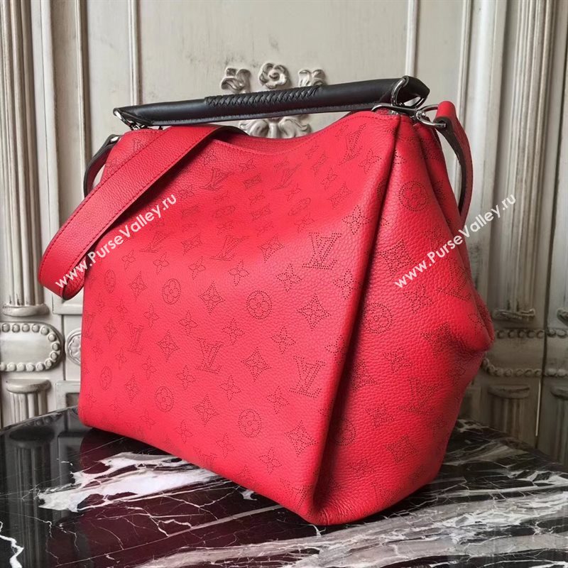 M50031 LV Louis Vuitton Babylone Handbag Monogram Real Leather Hobo Bag Red 6776