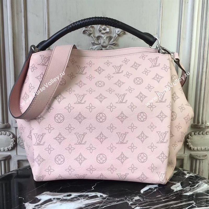 LV Louis Vuitton Babylone Handbag Monogram Real Leather Hobo Bag Pink M50031 6777