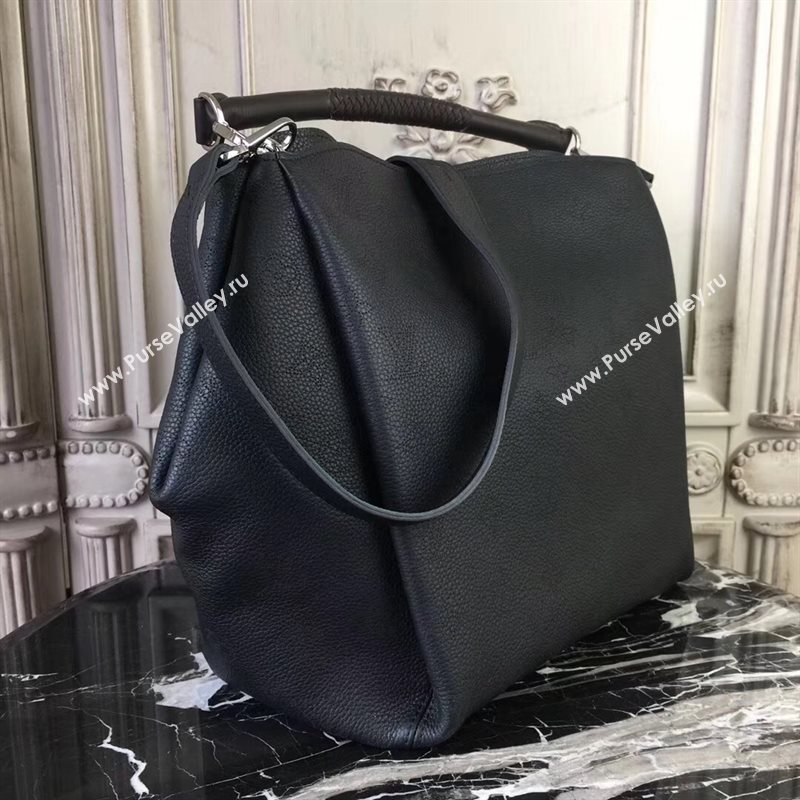 M50031 LV Louis Vuitton Babylone Handbag Monogram Real Leather Hobo Bag Black 6779