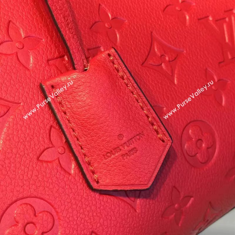 LV Louis Vuitton Montaigne Handbag Monogram Real Leather Tote Bag Red M41194 6784