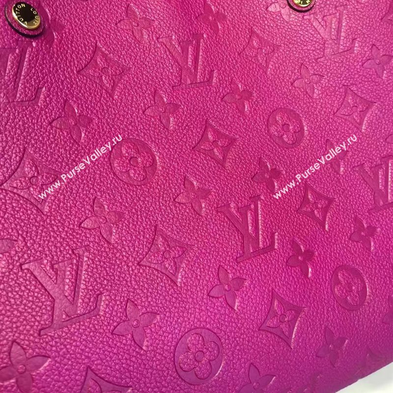 LV Louis Vuitton Montaigne Handbag Monogram Real Leather Tote Bag Purple M41048 6785
