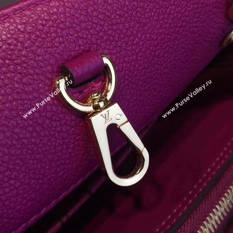 LV Louis Vuitton Montaigne Handbag Monogram Real Leather Tote Bag Purple M41048 6785
