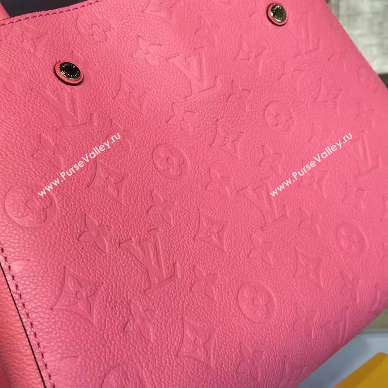 LV Louis Vuitton Montaigne Handbag Monogram Real Leather Tote Bag Pink M41048 6786