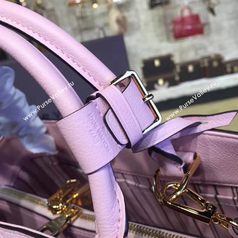 LV Louis Vuitton Montaigne Handbag Monogram Real Leather Tote Bag Light Pink M41048 6787