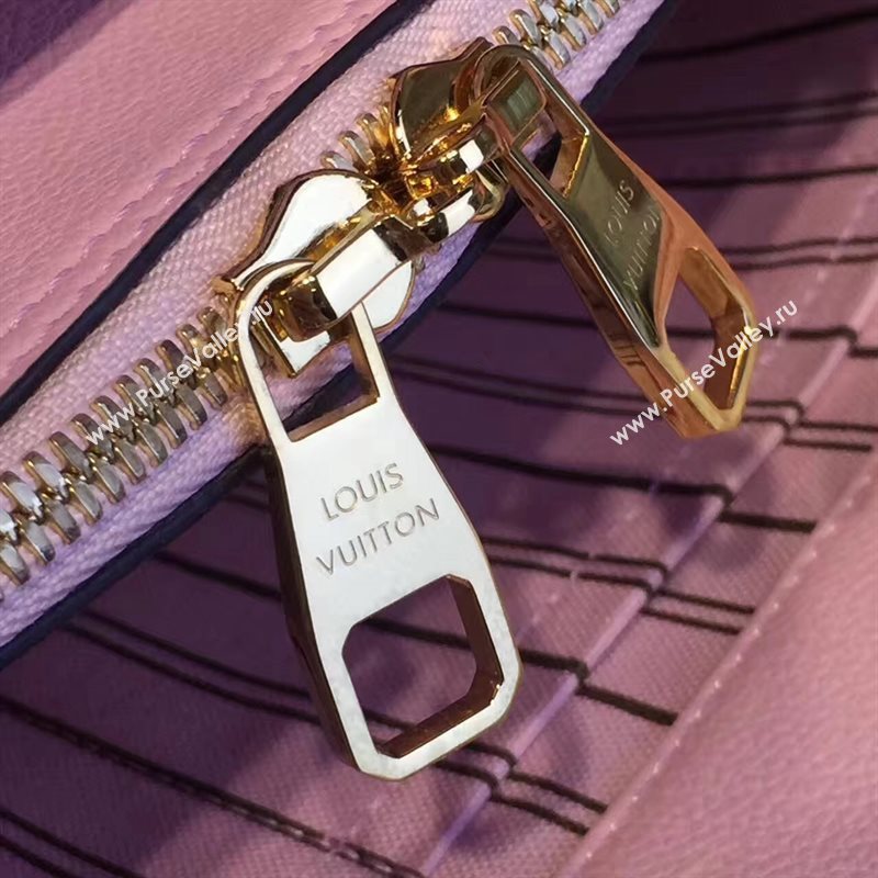 LV Louis Vuitton Montaigne Handbag Monogram Real Leather Tote Bag Light Pink M41048 6787