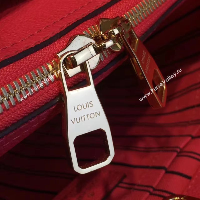 LV Louis Vuitton Montaigne Handbag Monogram Real Leather Tote Bag Rose M41048 6788