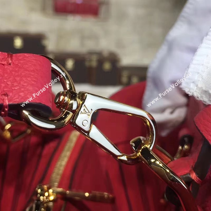 LV Louis Vuitton Montaigne Handbag Monogram Real Leather Tote Bag Rose M41048 6788