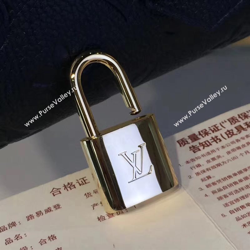 LV Louis Vuitton Montaigne Handbag Monogram Real Leather Tote Bag Black M41048 6791