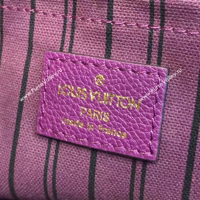 LV Louis Vuitton Montaigne Handbag Monogram Real Leather Tote Bag Violet M41048 6792