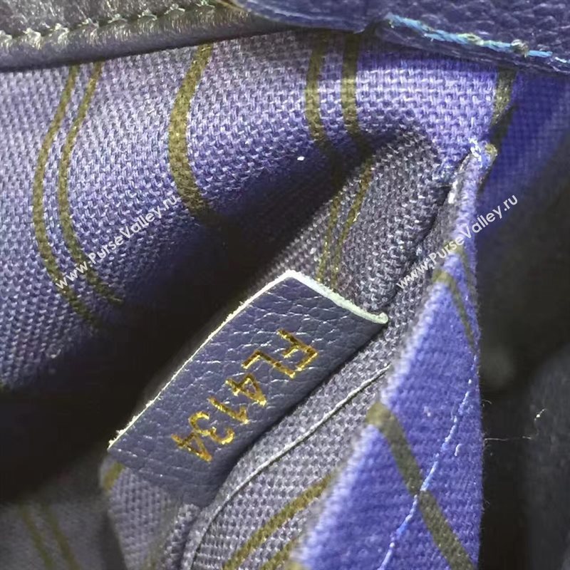 LV Louis Vuitton Montaigne Handbag Monogram Leather Tote Bag Dark Blue M41048 6793