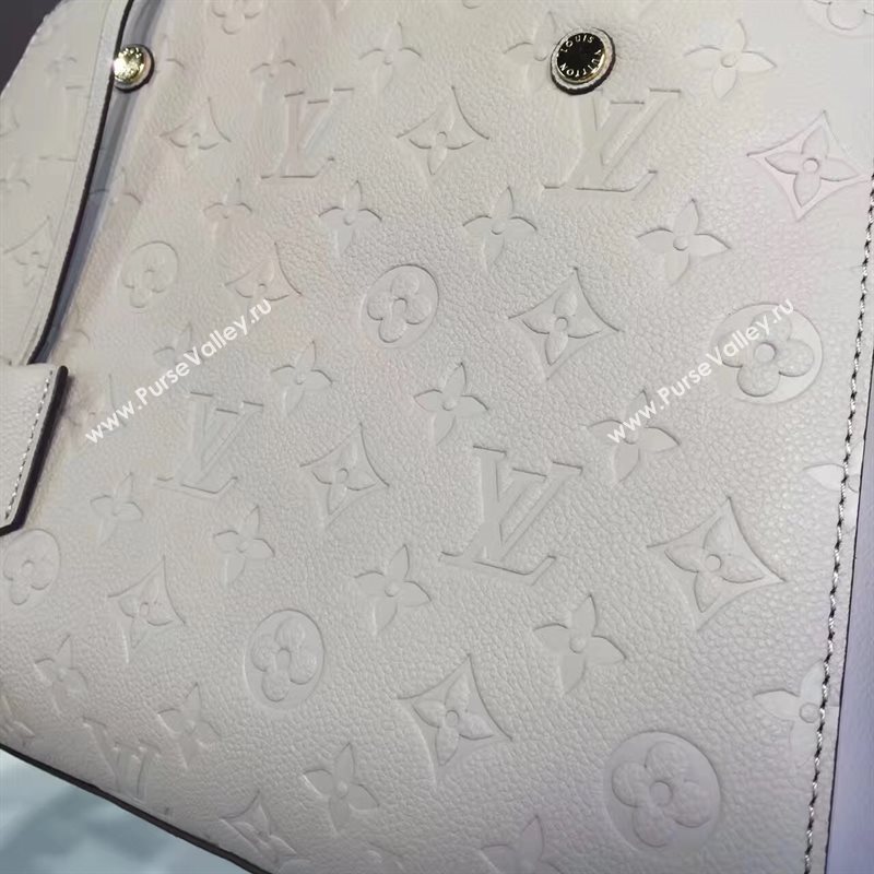 LV Louis Vuitton Montaigne Handbag Monogram Leather Tote Bag Beige M44061 6794
