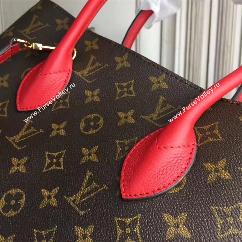 LV Louis Vuitton Flandrin Tote Handbag Monogram Leather Bag Red M41596 6798