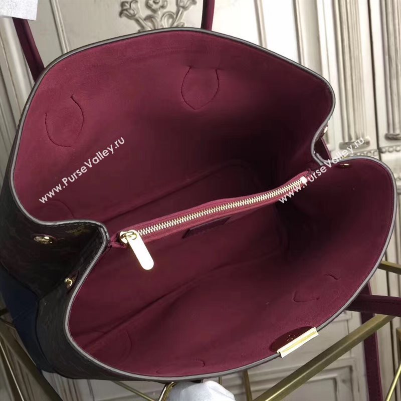 LV Louis Vuitton Flandrin Tote Handbag Monogram Leather Bag Navy M41595 6799