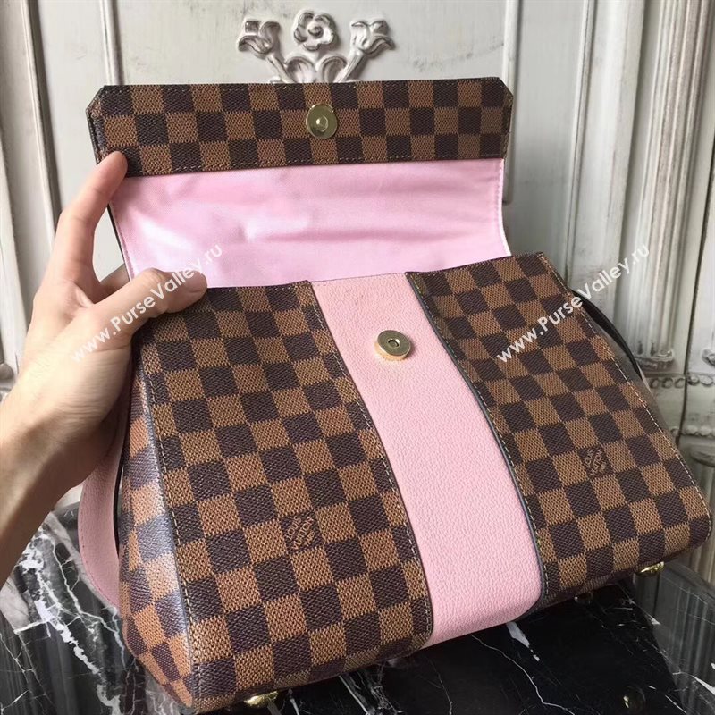 N64417 LV Louis Vuitton Damier Bond Street Bag Real Leather Handbag Pink 6700