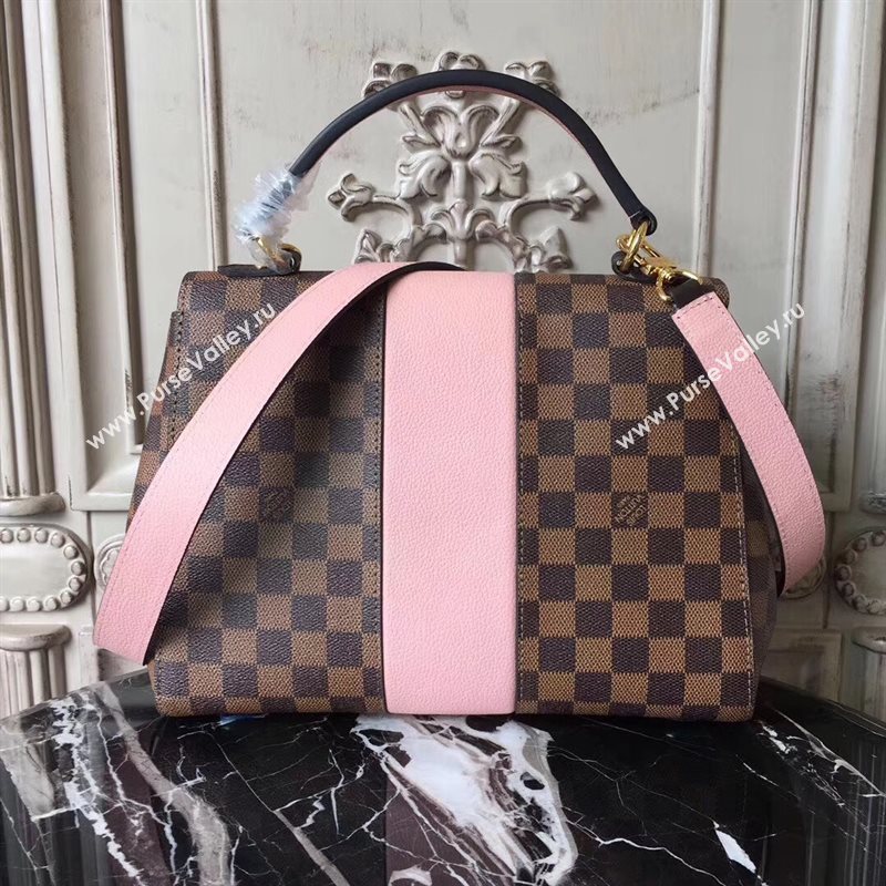 N64417 LV Louis Vuitton Damier Bond Street Bag Real Leather Handbag Pink 6700