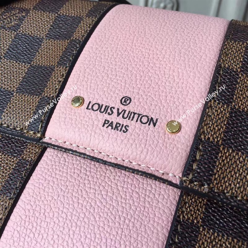 N64417 LV Louis Vuitton Damier Bond Street Bag Real Leather Handbag Pink 6700