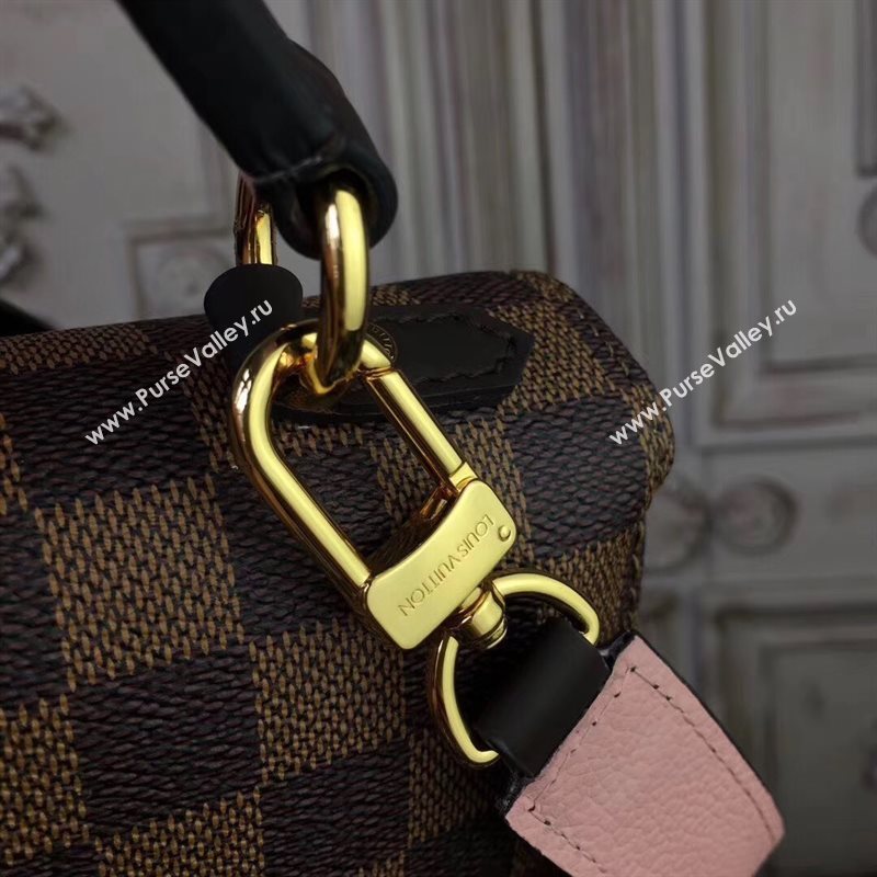 N64417 LV Louis Vuitton Damier Bond Street Bag Real Leather Handbag Pink 6700