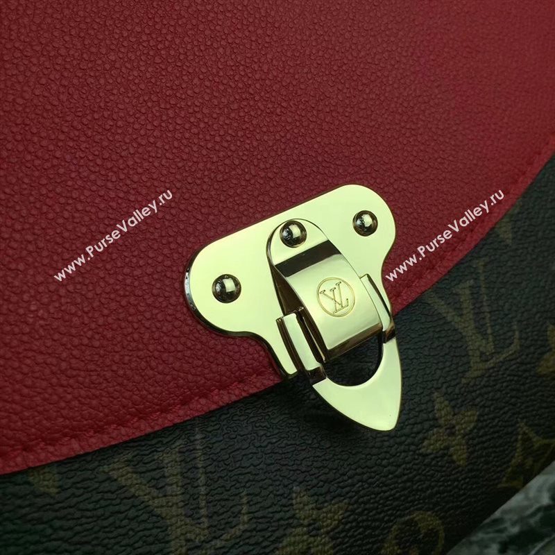 M43713 LV Louis Vuitton Monogram Saint Placide Chain Bag Real Leather Handbag Red 6703