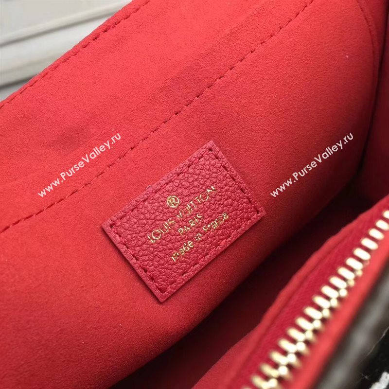 M43713 LV Louis Vuitton Monogram Saint Placide Chain Bag Real Leather Handbag Red 6703
