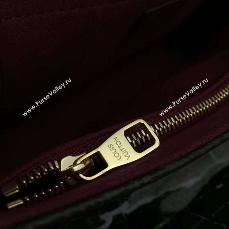 M43715 LV Louis Vuitton Monogram Saint Placide Chain Bag Real Leather Handbag Maroon 6705