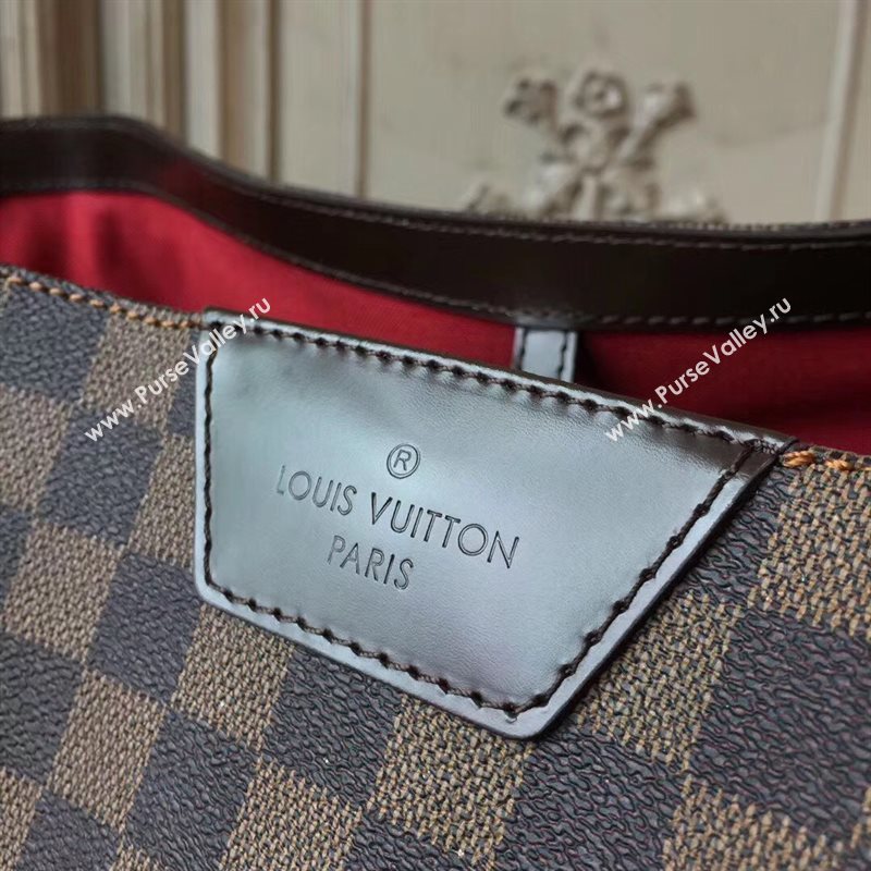 N41108 LV Louis Vuitton Damier Cabas Rivington Bag Zipper Tote Handbag Brown 6706