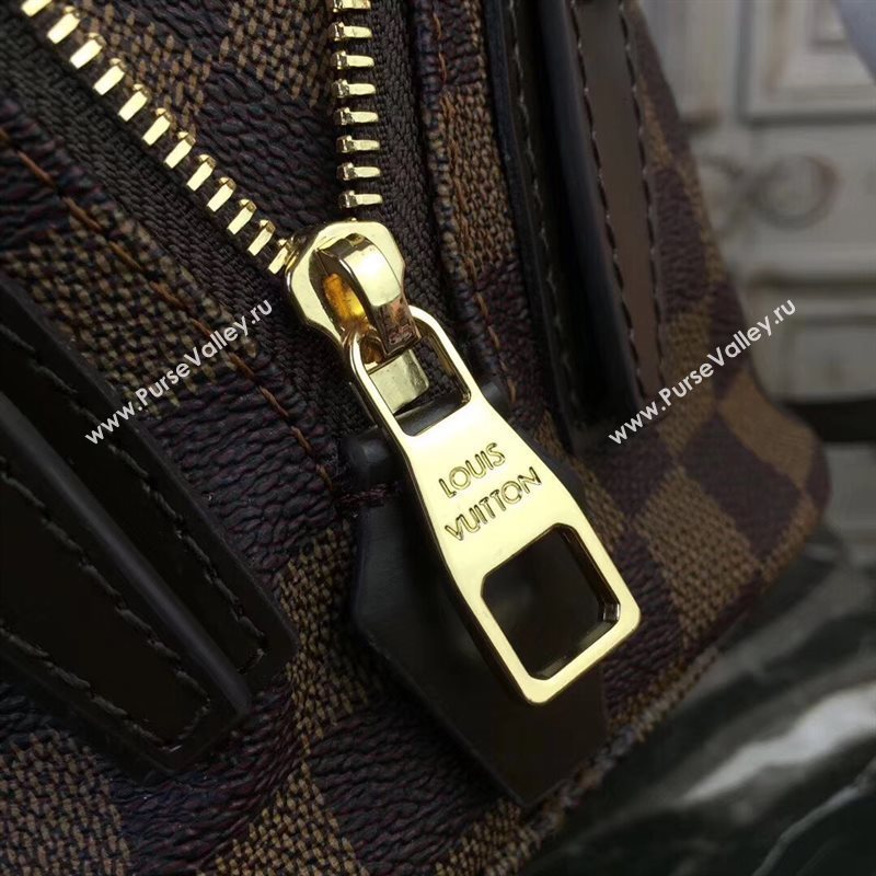N41108 LV Louis Vuitton Damier Cabas Rivington Bag Zipper Tote Handbag Brown 6706